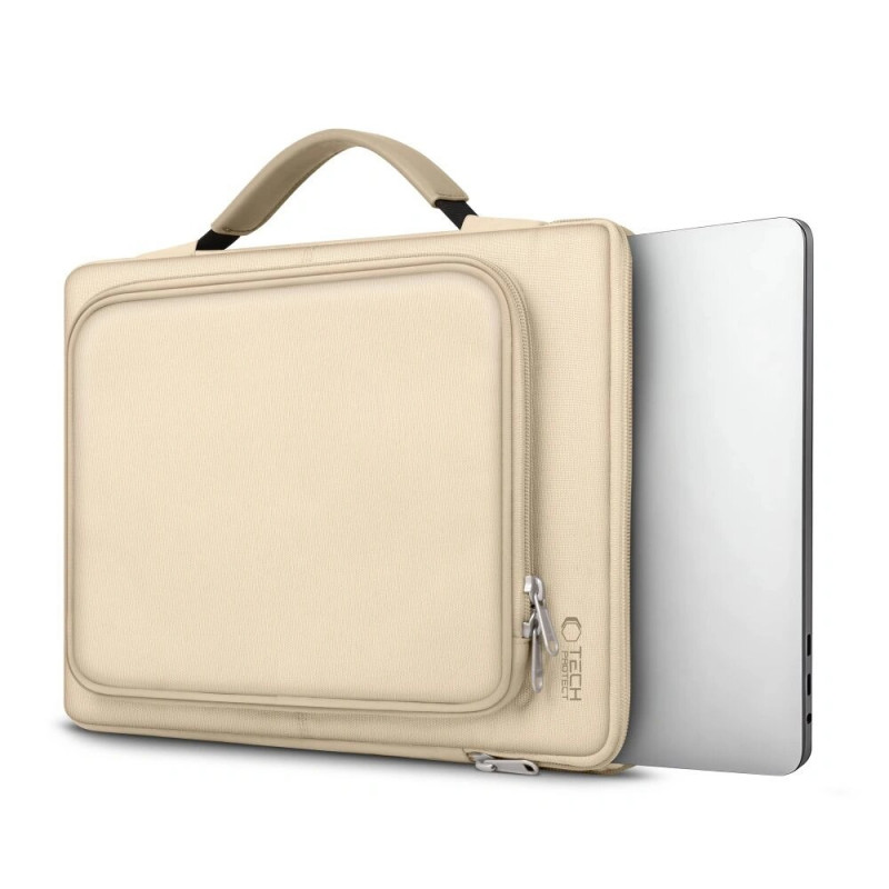 Tech-Protect Basic Bag nešiojamojo kompiuterio krepšys 13-14", Desert Beige