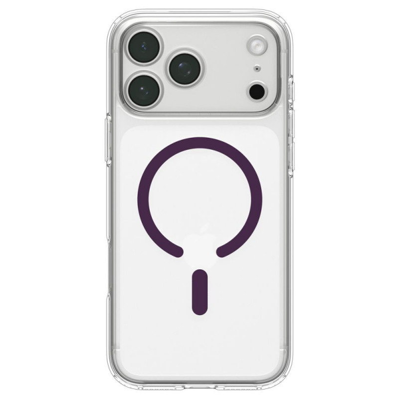 Spigen Ultra Hybrid MagSafe dėklas, skirtas Apple iPhone 17 Pro Max / 18 Pro Max, permatomas/bordo