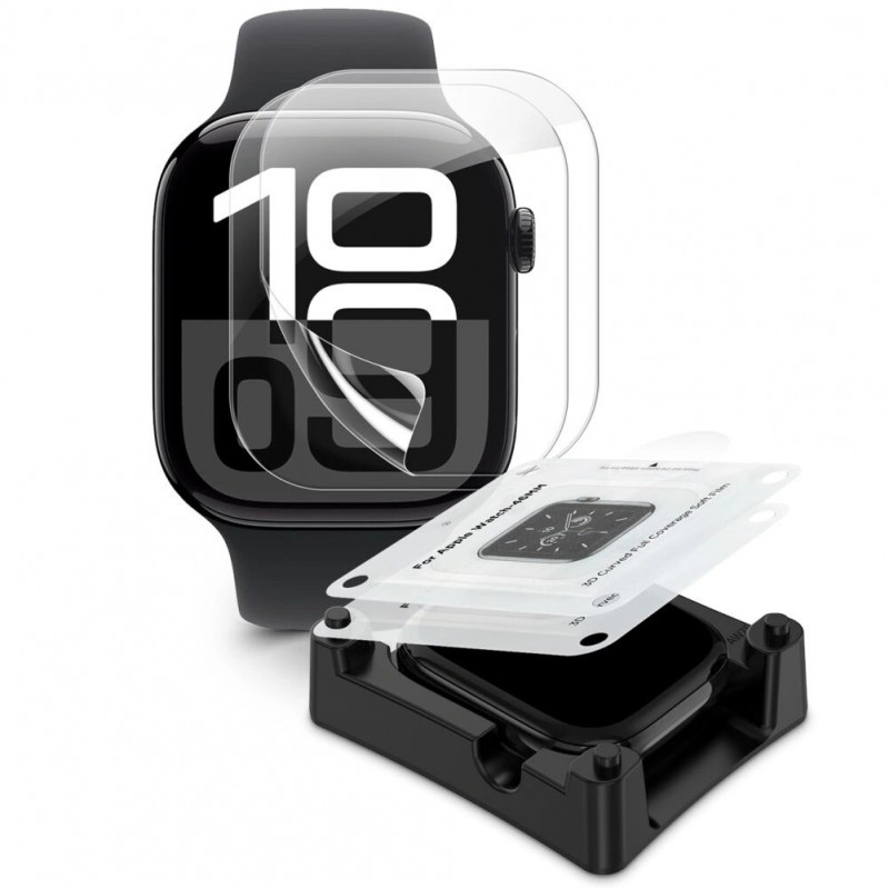 Tech-Protect Supreme Set hidrogelinė plėvelė, skirta Apple Watch 10 / 11 42 mm, permatoma (2 vnt.)