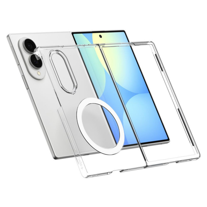 Spigen AirSkin MagSafe dėklas Samsung Galaxy Z Fold 8, permatomas/baltas