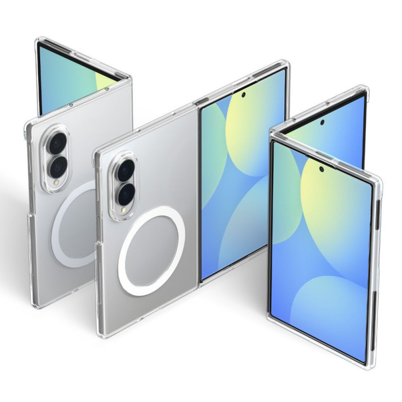 Spigen AirSkin MagSafe dėklas Samsung Galaxy Z Fold 8, permatomas/baltas