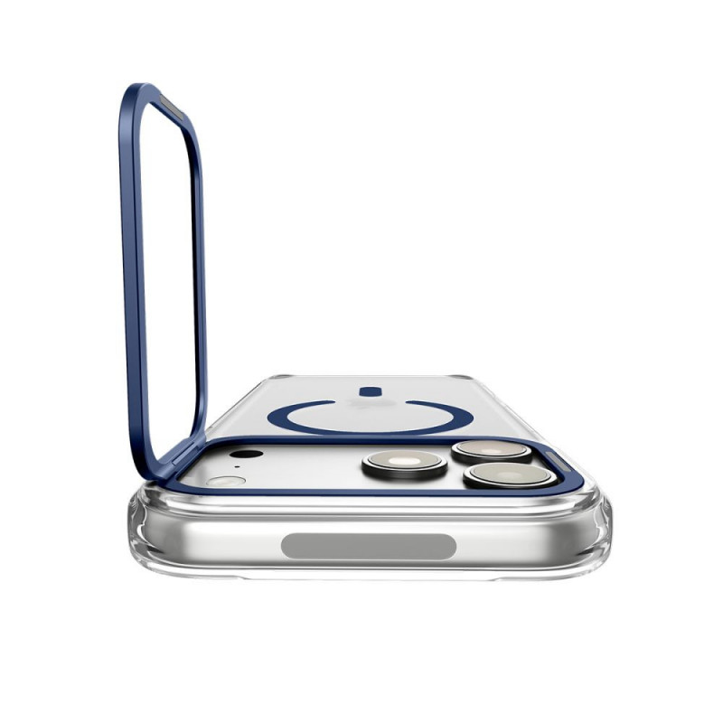 Spigen Ultra Hybrid Optik S MagSafe dėklas, skirtas Apple iPhone 17 Pro / 18 Pro, permatomas / tamsiai mėlynas