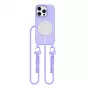 Tech-Protect Magnecklace MagSafe dėklas su pakabuku, skirtas Apple iPhone 16 Pro, purpurinis