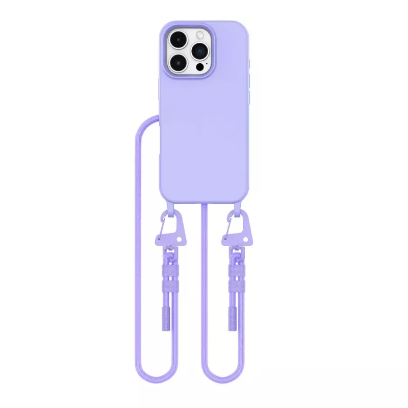 Tech-Protect Magnecklace MagSafe dėklas su pakabuku, skirtas Apple iPhone 16 Pro, purpurinis
