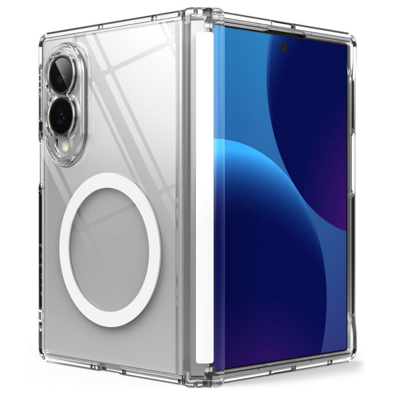 Ringke Fusion Flap Magnetic MagSafe dėklas, skirtas Samsung Galaxy Z Fold 8, permatomas
