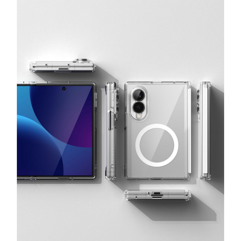 Ringke Fusion Flap Magnetic MagSafe dėklas, skirtas Samsung Galaxy Z Fold 8, permatomas
