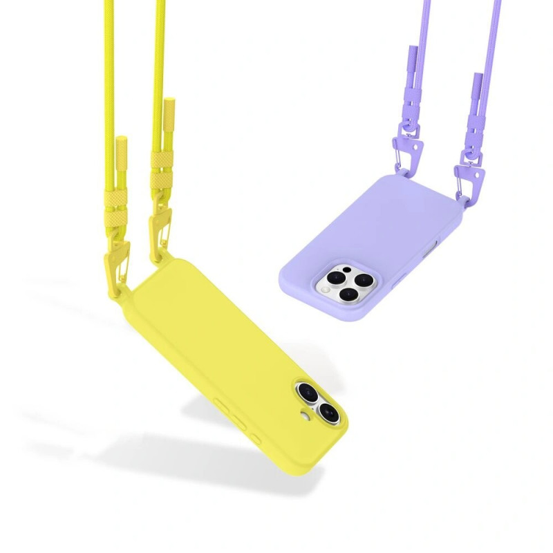 Tech-Protect Magnecklace MagSafe dėklas su pakabučiu Apple iPhone 14, Canary Yellow