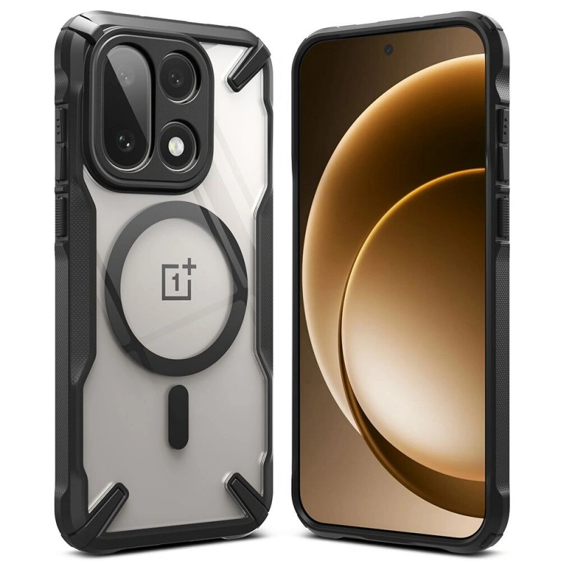 Ringke Fusion-X Magnetic MagSafe dėklas skirtas OnePlus 15, juodas