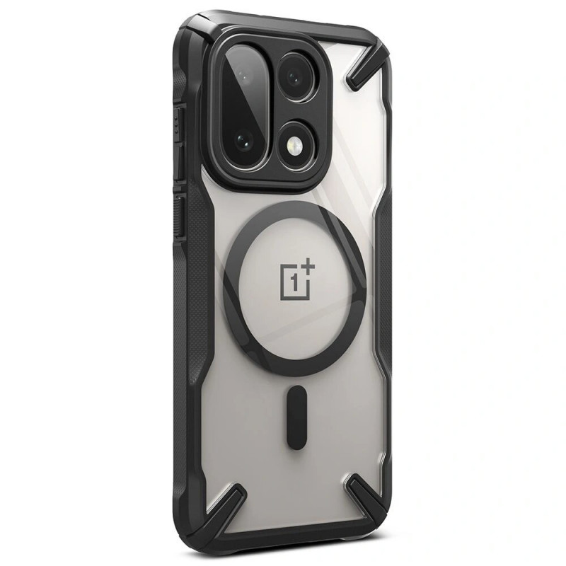 Ringke Fusion-X Magnetic MagSafe dėklas skirtas OnePlus 15, juodas
