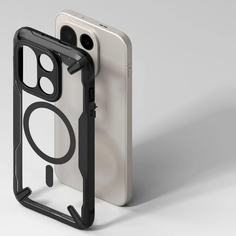 Ringke Fusion-X Magnetic MagSafe dėklas skirtas OnePlus 15, juodas