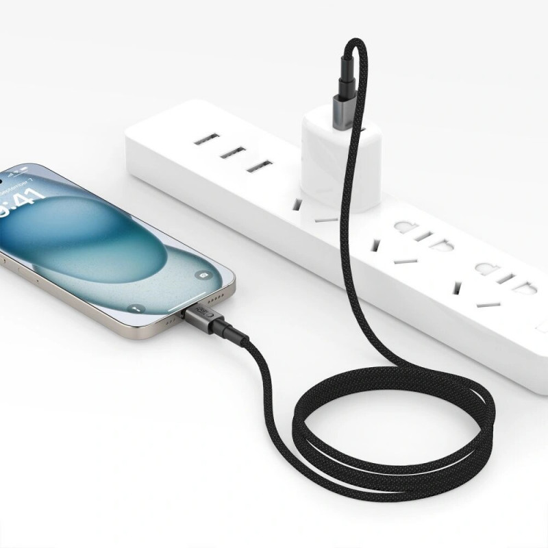 Tech-Protect Ultraboost DNA USB-A / USB-C kabelis 15W/3A 100 cm, Iron Grey
