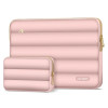 Tech-Protect Puffy 13-14" nešiojamojo kompiuterio dėklas su priedų krepšeliu, Dusty Rose