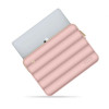Tech-Protect Puffy 13-14" nešiojamojo kompiuterio dėklas su priedų krepšeliu, Dusty Rose