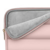 Tech-Protect Puffy 13-14" nešiojamojo kompiuterio dėklas su priedų krepšeliu, Dusty Rose