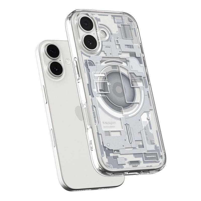 Spigen Ultra Hybrid Mag MagSafe ACS10385 dėklas skirtas Apple iPhone 17, Zero One White
