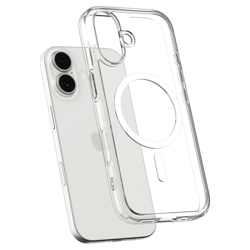 Spigen Ultra Hybrid Mag MagSafe ACS10380 dėklas, skirtas Apple iPhone 17, Clear/White