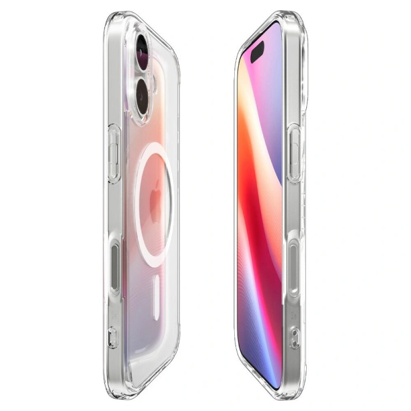 Spigen Ultra Hybrid Mag MagSafe ACS10380 dėklas, skirtas Apple iPhone 17, Clear/White