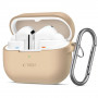 Tech-Protect silikoninis dėklas su kabliuku Samsung Galaxy Buds 3 / 3 Pro, Cafe Latte