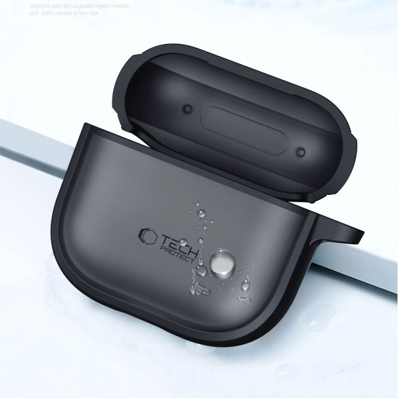 Tech-Protect Magmat dėklas Apple AirPods 4, matinė juoda