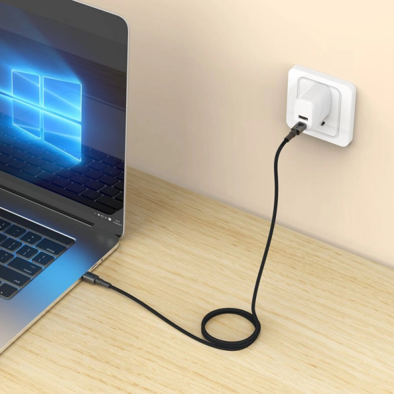 Tech-Protect Ultraboost DNA USB-C / USB-C kabelis PD60W/3A 200 cm, Iron Grey