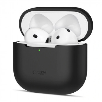 Tech-Protect silikoninis dėklas THP4140, skirtas Apple AirPods 4, juodas