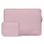 Tech-Protect NeoSlim nešiojamojo kompiuterio 15-16" dėklas su priedų krepšiu, Dusty Rose