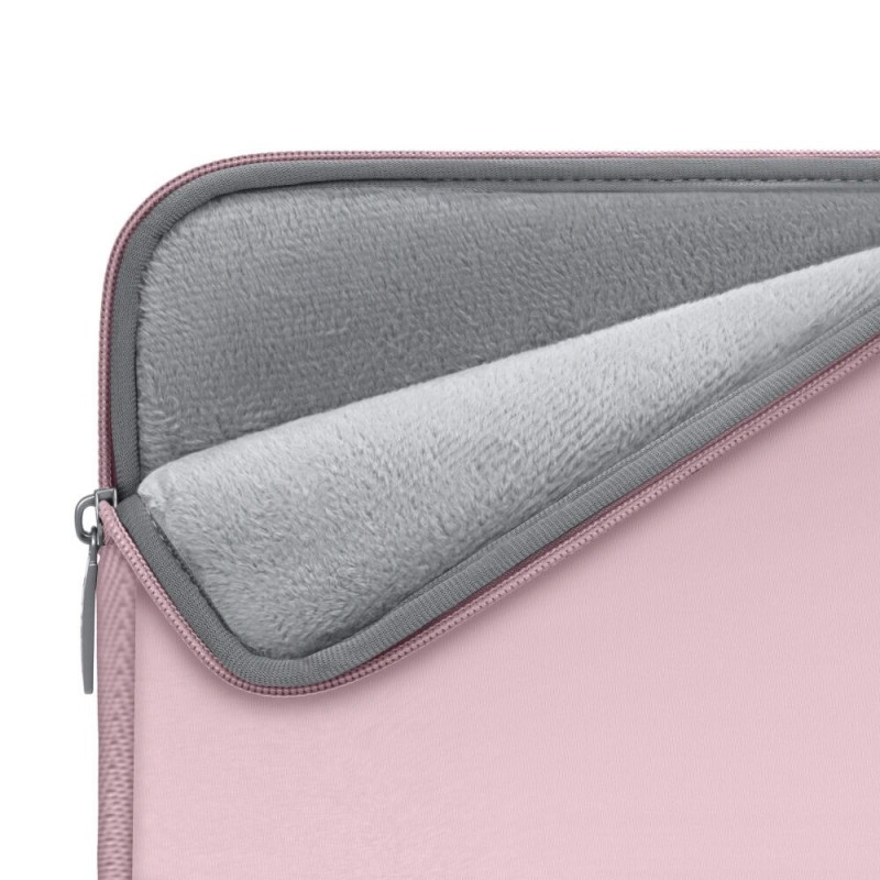 Tech-Protect NeoSlim nešiojamojo kompiuterio 15-16" dėklas su priedų krepšiu, Dusty Rose
