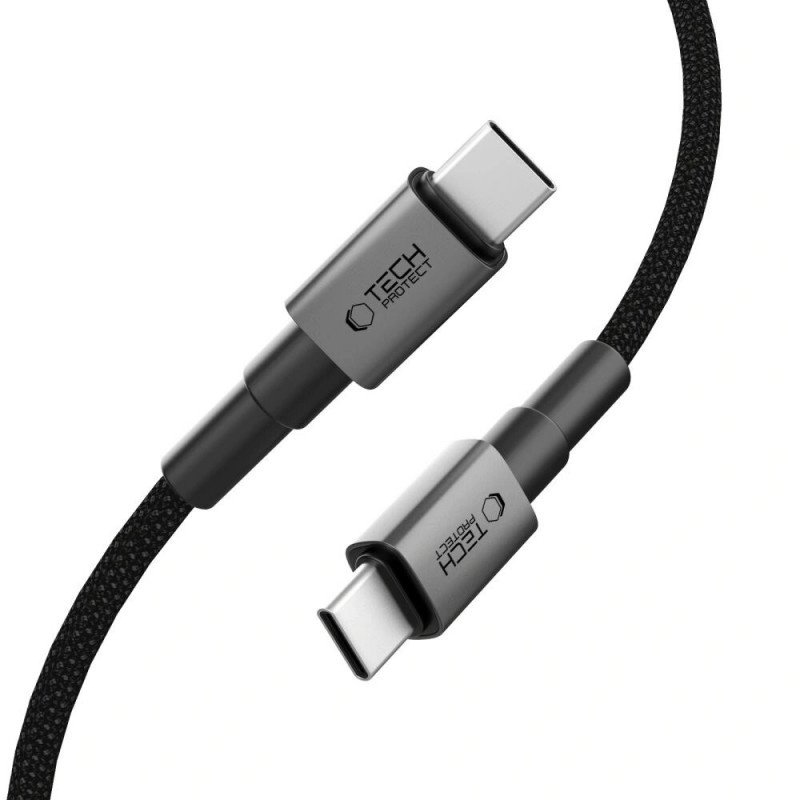 Tech-Protect Ultraboost DNA USB-C / USB-C kabelis PD100W/5A 200 cm, Iron Grey