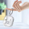 Tech-Protect FlexAir dėklas su karabinu Samsung Galaxy Buds 3 / 3 Pro, permatomas