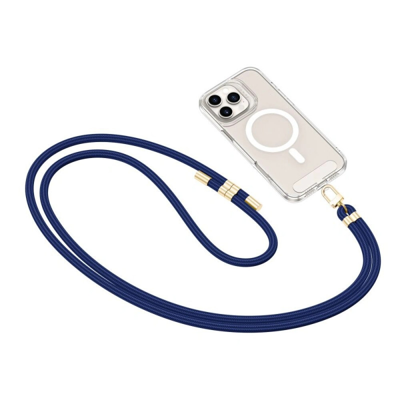 Tech-Protect C7S Rope Crossbody telefono laikiklis, Navy Blue/auksinis