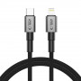 Tech-Protect Ultraboost DNA USB-C / Lightning kabelis PD27W/3A 100 cm, Iron Grey