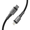 Tech-Protect Ultraboost DNA USB-C / Lightning kabelis PD27W/3A 100 cm, Iron Grey