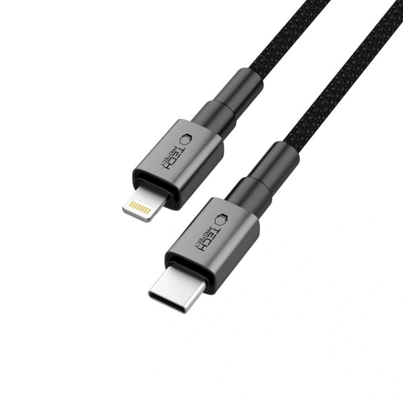 Tech-Protect Ultraboost DNA USB-C / Lightning kabelis PD27W/3A 100 cm, Iron Grey
