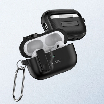 Tech-Protect plonas dėklas su kabliu Apple AirPods Pro 1 / 2, juodas