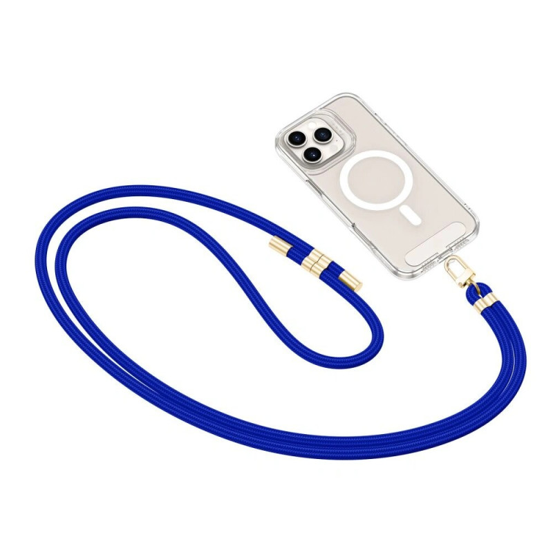 Tech-Protect C7S Rope Crossbody telefono laikiklis, Cobalt Blue/auksinis