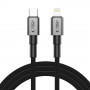 Tech-Protect Ultraboost DNA USB-C / Lightning kabelis PD27W/3A 200 cm, Iron Grey