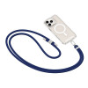 Tech-Protect C7S Rope Crossbody telefono pakabukas, Navy Blue/silver