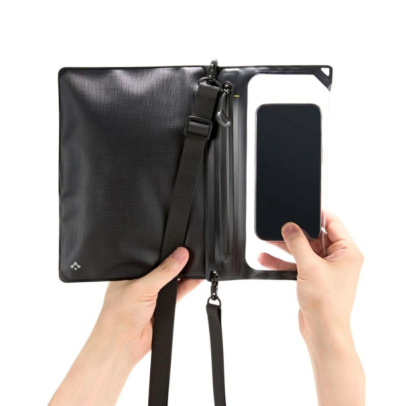 Spigen A640 universalus neperšlampantis dėklas-krepšys, juodas