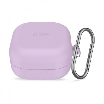 Tech-Protect silikoninis dėklas su kabliu Samsung Galaxy Buds 4 / 4 Pro, levandų spalvos