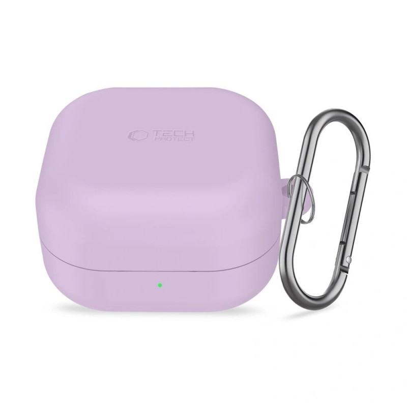 Tech-Protect silikoninis dėklas su kabliu Samsung Galaxy Buds 4 / 4 Pro, levandų spalvos