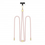 Tech-Protect C2S Rope Crossbody telefono laikiklis, Baby Pink/auksinis