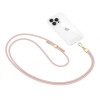Tech-Protect C2S Rope Crossbody telefono laikiklis, Baby Pink/auksinis