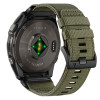 Tech-Protect nailono Classic laikrodžio dirželis, skirtas Garmin Fenix 5X / 5X Plus / 6X / 6X Pro / 7X / 8 / 8 Pro / 9 / 9 Pro 51 mm, Military Green