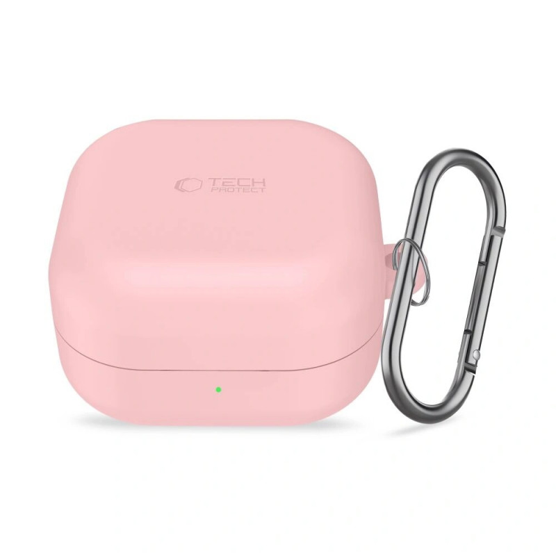 Tech-Protect silikoninis dėklas su kabliu Samsung Galaxy Buds 4 / 4 Pro, Dusty Pink