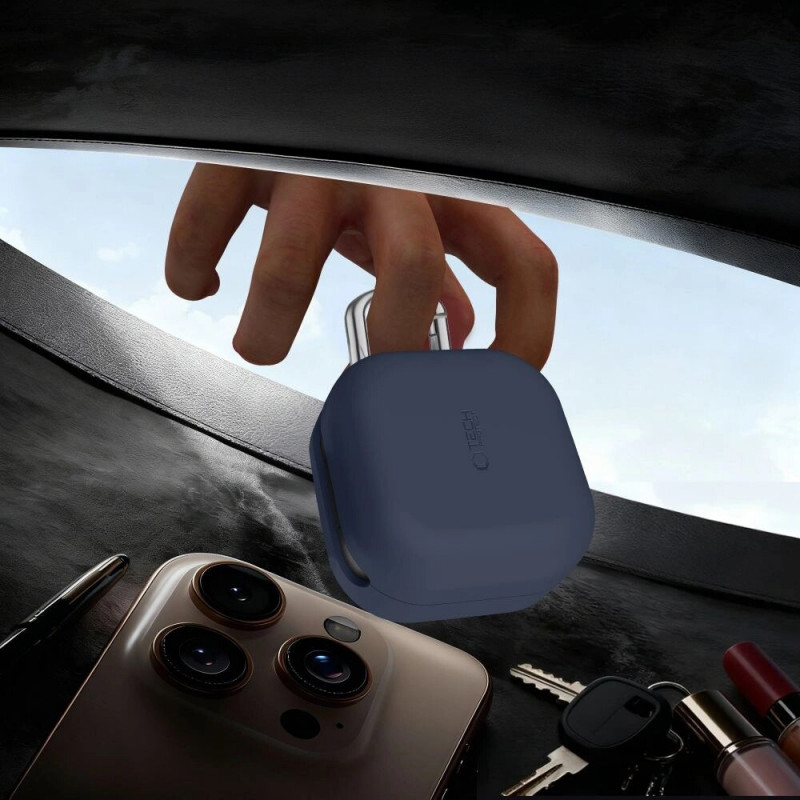 Tech-Protect silikoninis dėklas su kabliu Samsung Galaxy Buds 4 / 4 Pro, Dusty Pink