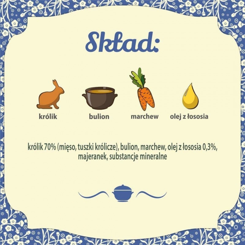 FOLK Delicate Meal for Puppies with Rabbit Mono šlapias šunų maistas, 800 g
