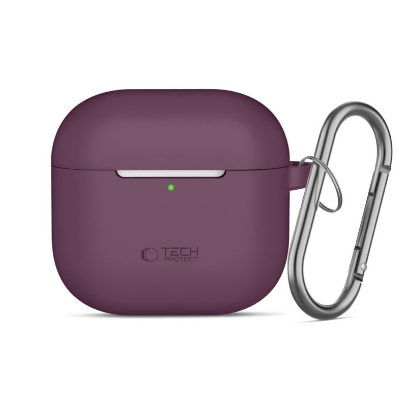 Tech-Protect silikoninis su kabliuku Apple AirPods 4 / 5 dėklas THP6094, bordo