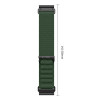 Tech-Protect Nylon Pro laikrodžio dirželis skirtas Garmin Fenix 5X / 5X Plus / 6X / 6X Pro / 7X / 8 / 8 Pro / 9 / 9 Pro (47 mm), military green