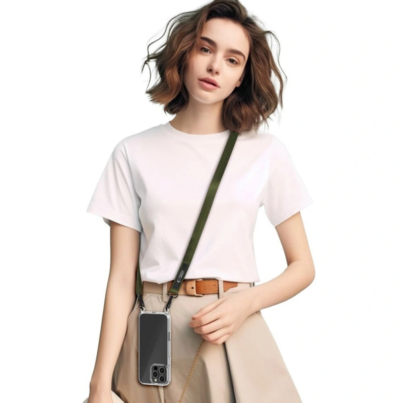 Tech-Protect C6S Rope Crossbody telefono pakabukas 2-in-1, Cargo Khaki (alyvuogių)
