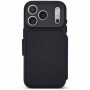 Decoded tekstūruoto silikono nuimama dėklas su pinigine, skirtas Apple iPhone 18 Pro Max / iPhone 17 Pro Max, phantom black